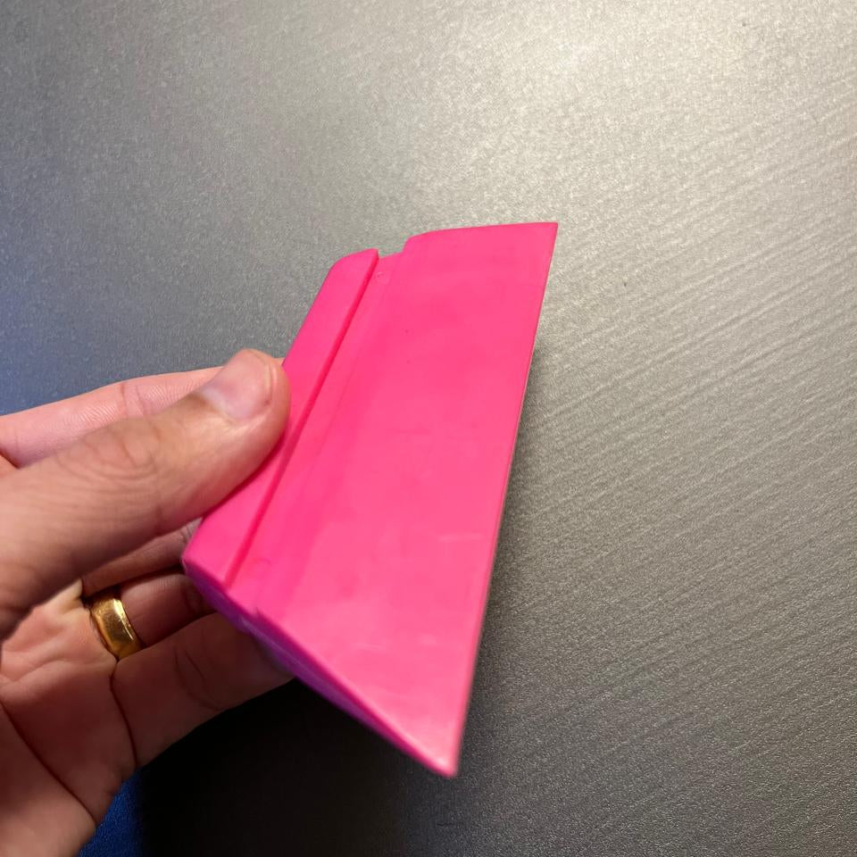 Borracha Rígida Rosa Angular 12cm – Para Rodo PVC ou Uso Manual