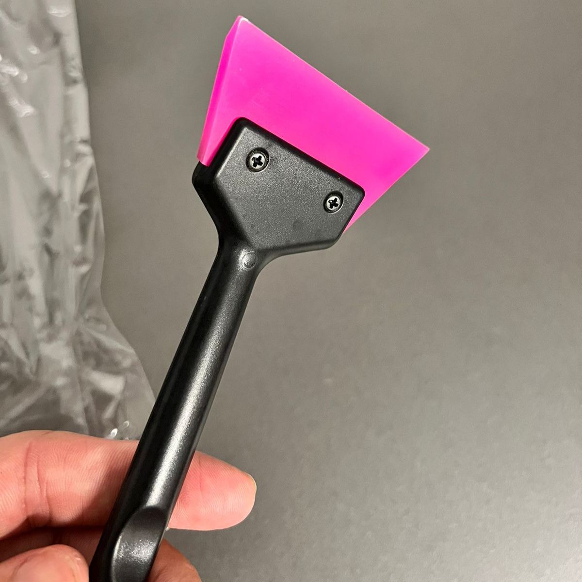 Mini Rodinho 20cm com Borracha Rosa – Aplicação em Vidros Pequenos e Detalhes