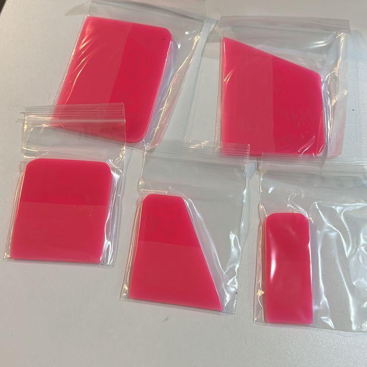 Kit de Borrachas para PPF – 5 Peças | Cores: Rosa, Azul, Verde ou Preto