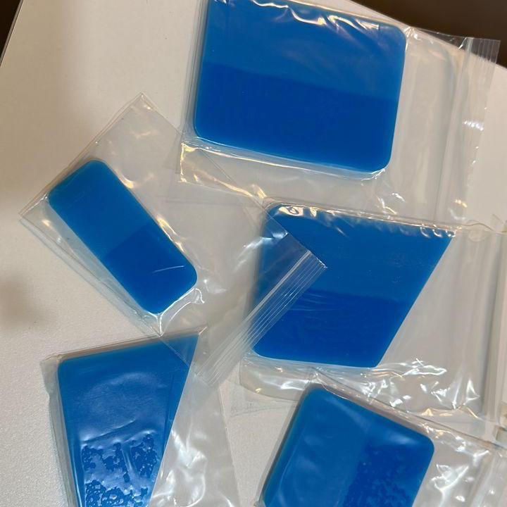 Kit de Borrachas para PPF – 5 Peças | Cores: Rosa, Azul, Verde ou Preto