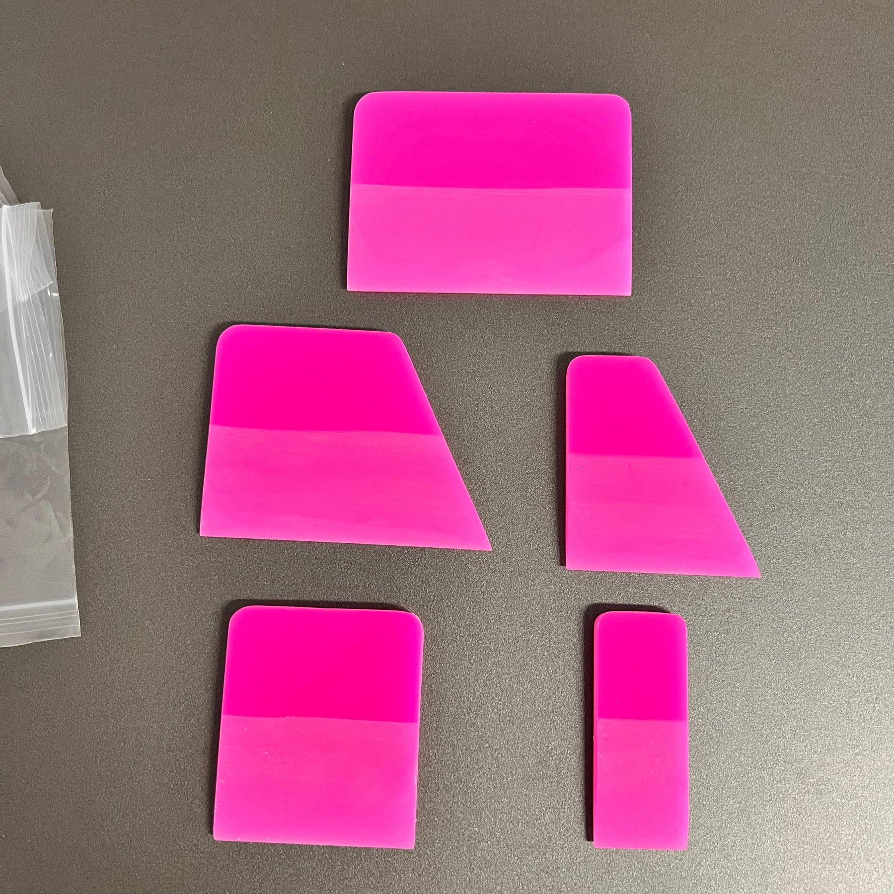 Kit de Borrachas para PPF – 5 Peças | Cores: Rosa, Azul, Verde ou Preto