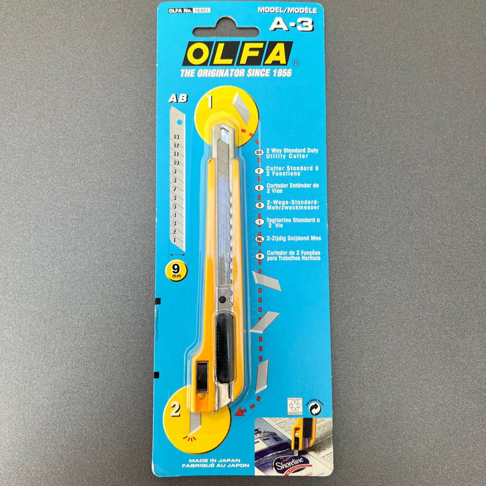 Estilete OLFA A-3 – 9mm com Trava Automática | Corte Profissional