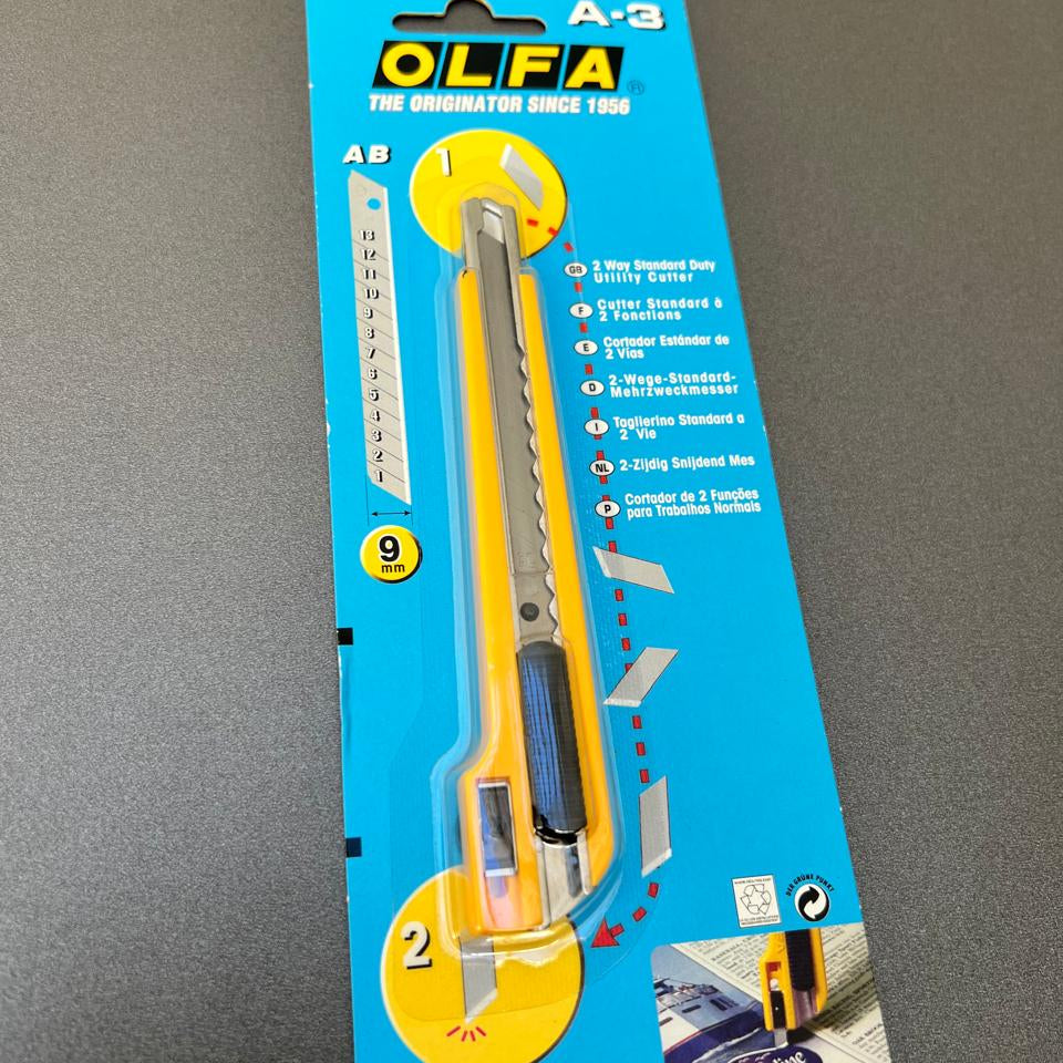Estilete OLFA A-3 – 9mm com Trava Automática | Corte Profissional