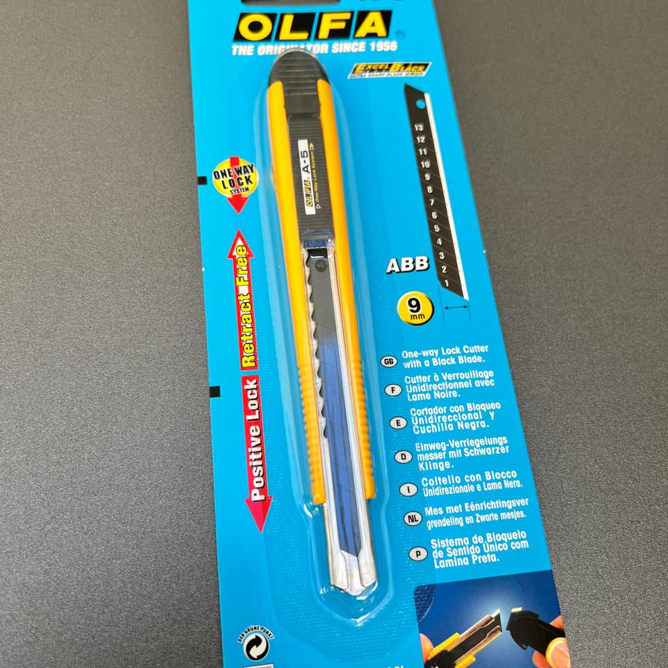 Estilete OLFA A-5 – 9mm com Trava Automática e Corpo Reforçado