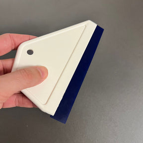 Rodo Trapézio Azul com Borracha de Média Rigidez – Limpeza Eficiente na Instalação de Películas
