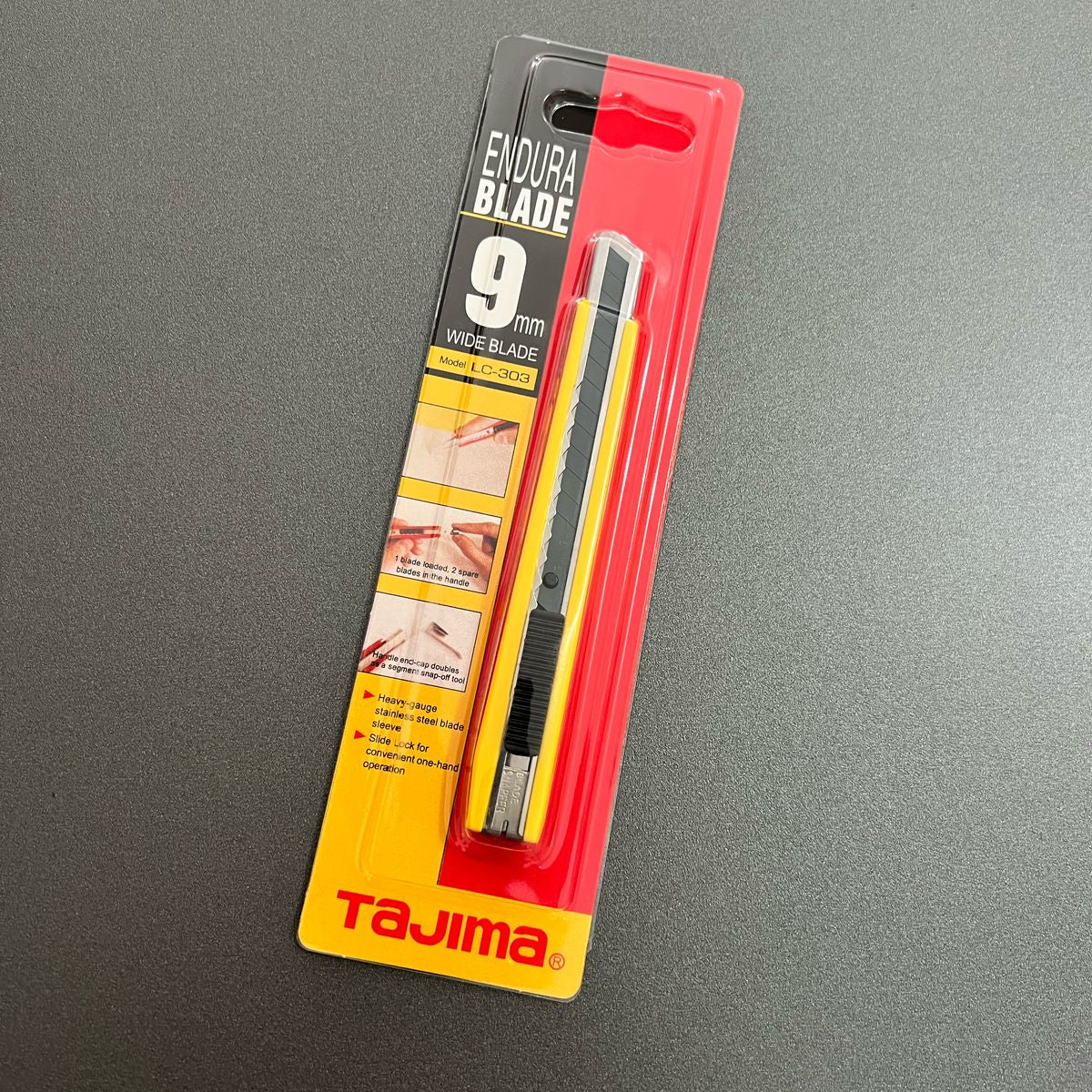 Estilete Tajima Amarelo com Lâmina 9mm 45° – Corte Profissional com Precisão