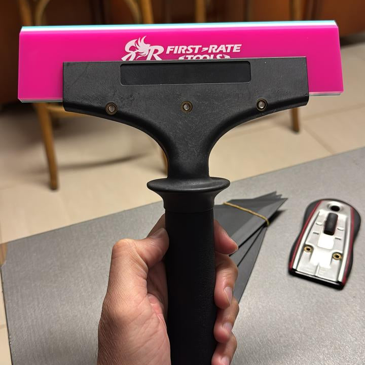 Cabo Resinado Profissional 25cm com Bocal de 15cm + Borracha STR Rígida 20cm – Para Películas Arquitetônicas e de Segurança
